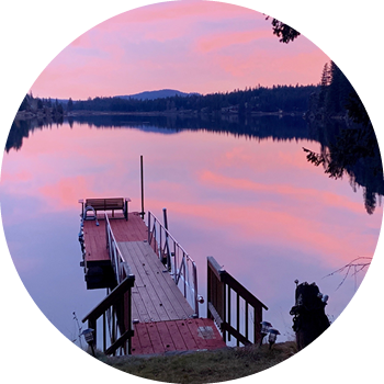 Sunset on Davis Lake